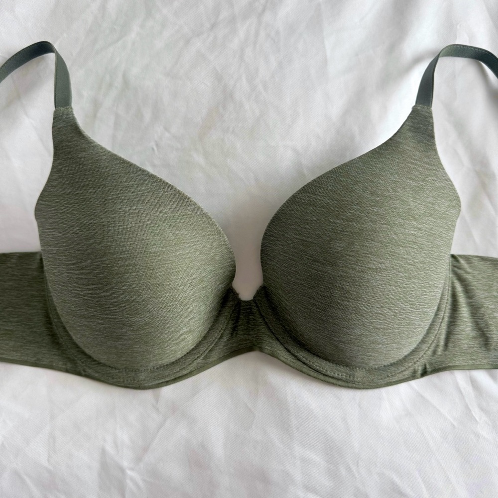 Aerie Olive Green Sunnie Bra Y2K Earth-tone Fairy Full Coverage Elena Gilbert